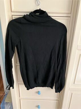 Gap black turtleneck sweater cotton NWT